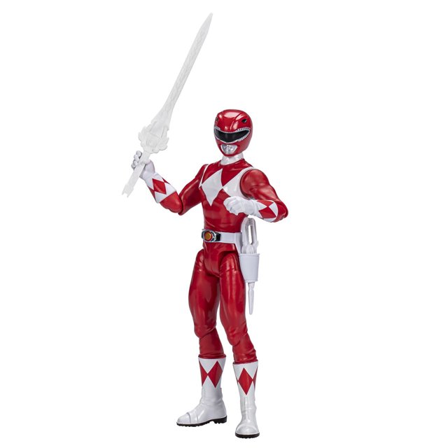 Power Rangers figurine Ranger Rouge Mighty Morphin de 15 cm, figurines et jouets Hasbro de super-héros pour filles et garçons, inclut des accessoires, dès 4 ans