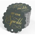 thumbnail image 4 of Inkdotpot Real Gold Foil Let Love Sparkle Wedding Tags Favor Hang Paper Tags 100 Pieces, 4 of 6