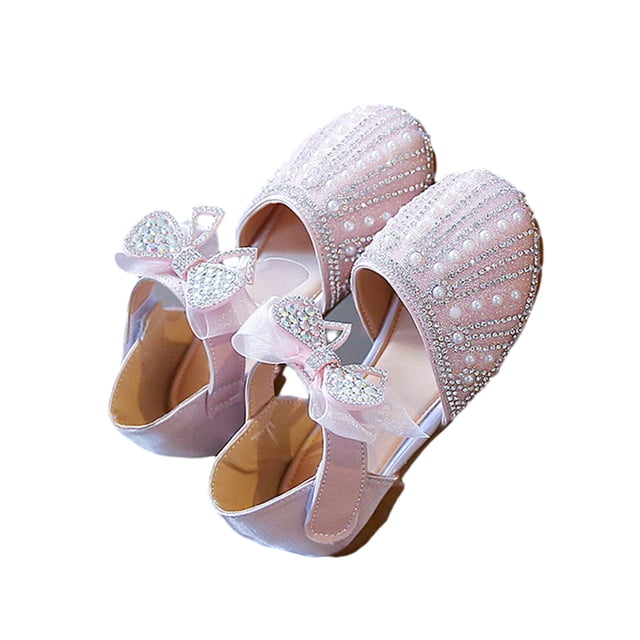 Sandals for Girls 2-12 Years Girls Princess Shoes Soft Bottom Rhinestone Student Shoes Children Little Girl Middle Grade Sandals
