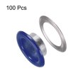 thumbnail image 3 of Unique Bargains 100PCS Grommets Eyelets 2/5 Inch (10mm) ID Hole Metal Self Backing Eyelet with Washers for Leather Dark Blue, 3 of 7