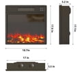 thumbnail image 2 of 18" Electric Fireplace Insert, Recessed Fireplace Heater with Low Noise, Remote Control with Timer, Touch Screen, Adjustable Flame Brightness,, 2 of 7