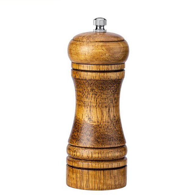 Coofit Pepper Grinder Wooden Adjustable Large Capacity Manual Spice Grinder Pepper Mill