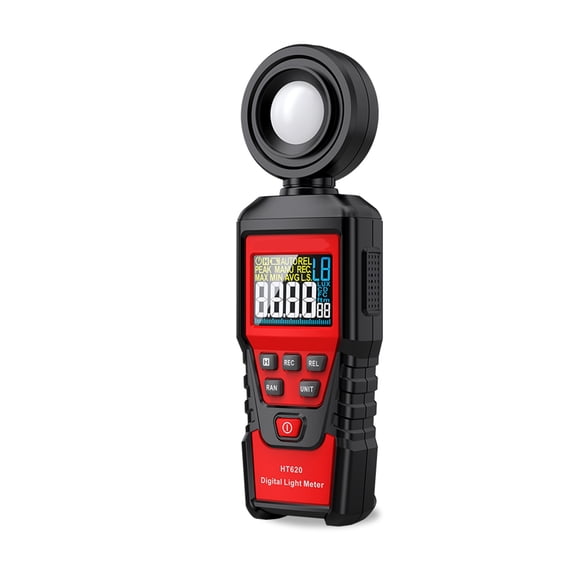 fastboy Light Meter Dust Cover Button Portable Digital Illuminometer Skidproof Test Meters Detection Electrician Household Red 1