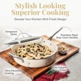thumbnail image 4 of Gotham Steel Cream 20 Piece Nonstick Ceramic Cookware and Bakeware Set Stainless Steel Handle with Utensils Oven and Dishwasher Safe, 4 of 7