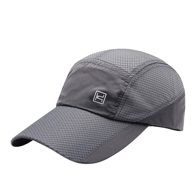 HJYCHN Chapeaux pour Hommes Unisexe Casquette en Maille Chapeau Respirant Casquette de Travail Pare-Soleil pour Escalade Plein Air Été Casquettes de Baseball pour Femmes Gris Taille Unique