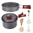 thumbnail image 1 of Camping Cookware Set Aluminum Portable Outdoor Cookset Cooking Pan Hiking BBQ Picnic, 1 of 8