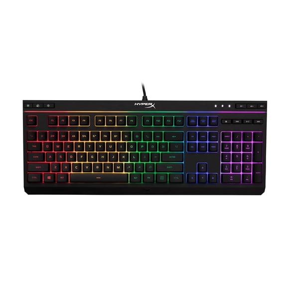 HyperX Alloy Core RGB &acirc; Membrane Gaming Keyboard, Comfortable Quiet Silent Keys with RGB LED Lighting Effects, Spill Resistant, Dedicated Media Keys,