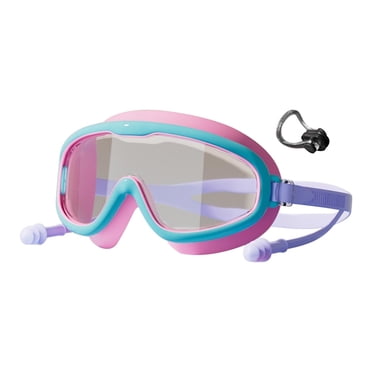 EGNMCR Hd Lunettes de Natation pour Enfants à Grande Monture Étanches et Antibuée Lunettes de Natation pour Enfants Âge 3-16 Lunettes pour Tout-Petits Lunettes de Natation pour Enfants