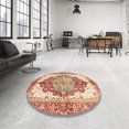 thumbnail image 3 of Ahgly Company Indoor Round Abstract Red Persian Area Rugs, 7' Round, 3 of 6