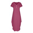 thumbnail image 4 of Cameland Robe d'Été pour Femme Décontractée à Manches Courtes, Robe Évasée Décontractée, Robe Maxi de Plage avec Poches, 4 of 6