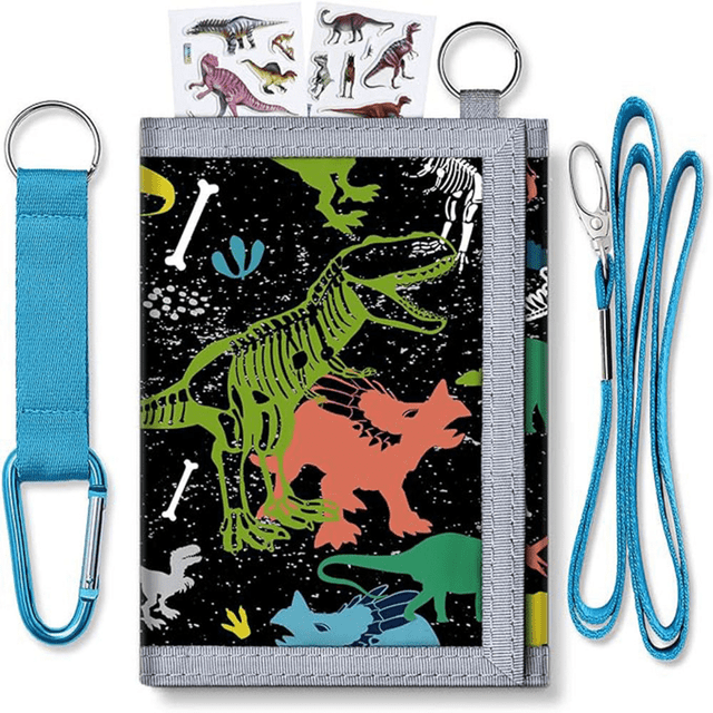 DEBGFS Kids Wallet Soft Boys Wallet with Safe Hook-and-Loop Closure Versatile Card Holder for Children‘s Needs,multicolor4