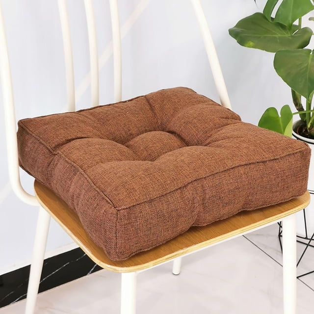 EGYMEN 40cm 3D Thick Imitation Linen Seat Cushion, Compressed Travel Floor Mat with Candy Colors
