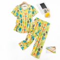 thumbnail image 3 of Yoodem Pyjamas pour Femmes Ensembles de Pj pour Femme Été Col Rond Ensemble Pyjamas Manches Courtes Pantalon Long Ensemble de Pyjama, 3 of 3