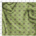 thumbnail image 4 of Soimoi Green Velvet Fabric Floral Wreath Geometric Decor Fabric Printed Yard 60 Inch Wide, 4 of 5