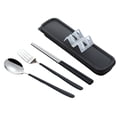 thumbnail image 2 of Cameland Portable Cutlery Set Reusable Camping Utensils For Camping Lunch Work School Easy To Wash, 2 of 7