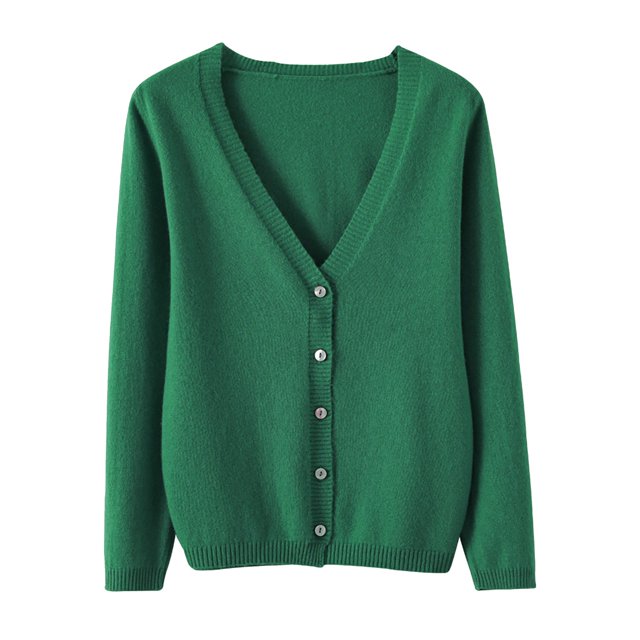 Cardigan Manteau Doux en Tricot pour Femmes, Mode Durable, Printemps et Automne, Décontracté, Ample, Uni, Manches Longues, Col en V, à Boutons - Hontri