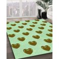 thumbnail image 3 of Ahgly Company Machine Washable Indoor Rectangle Transitional Mint Green Area Rugs, 2' x 4', 3 of 7