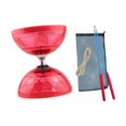 thumbnail image 1 of Lipstore Ensemble de Diabolo Chinois Amusant Portable Robuste 3 Roulements pour Enfants Débutants Extérieur Rouge, 1 of 8