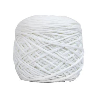 SHISUYAN 200g Smooth Crochet Cotton Thread Knitting Wool Yarn for Crochet and Knitting (White)