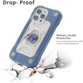 thumbnail image 3 of Compatible avec Étui iPhone 14 Pro 6.1 Pouces avec Support Anneau Intégré, Protection contre les Chutes de Qualité Militaire Étui Robuste 3 en 1 Protectrice Durable. (Bleu), 3 of 5