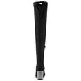 thumbnail image 2 of Unique Bargains Women's Rhinestone Block Heels Over Knee High Boots, 2 of 7