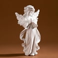 thumbnail image 2 of Cute Praying Angel Statue All White Design with Intricately Sculpted for Friend Family Neighbors Gift, 2 of 4