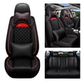 thumbnail image 1 of Maidao Car Seat Covers Leather for Jeep for Commander 2005-2010 5 Seats Front Rear Cushion Protector with Pillow Black, 1 of 7