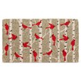 thumbnail image 1 of Tapis de Porte Cardinals & Bouleaux, 1 of 2
