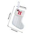 thumbnail image 4 of XZNGL White Christmas Tree Socks Letter Decorations Knitted Holiday Stockings for Mantel Staircase Tree Display and Festive Home Decoration, 4 of 5