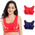 thumbnail image 2 of RKSTN Bras for Women Traceless Comfortable No Steel Ring High Elasticity Stretch 2PC Bras Solid Color Super Soft Breathable Gathering Plus Size Everydays Bras, 2 of 5