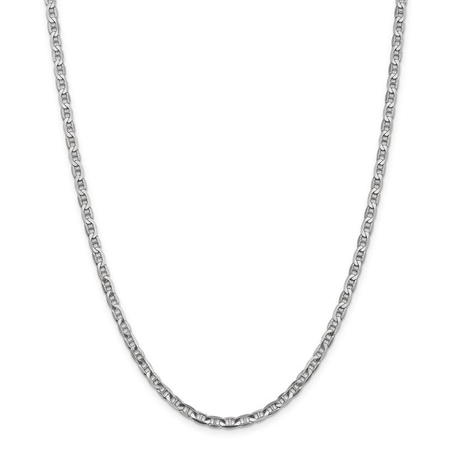 Chaîne d'Ancre Concave en Or Blanc 14K 3.75mm 20 Pouces