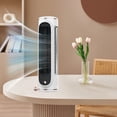 thumbnail image 1 of Styesk Electric Fan Household Vaneless Tower Fan Small Table Fan Silent High Wind Office Desktop Mini Portable Small Tower Fan, 1 of 9