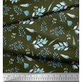 thumbnail image 2 of Soimoi Green Poly Georgette Fabric Flower Leaves Print Sewing Fabric BTY 42 Inch Wide, 2 of 2