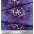 thumbnail image 2 of Soimoi Polyester Crepe Fabric Leaves,Floral & Galaxy Texture Decor Fabric Printed Yard 52 Inch Wide, 2 of 3