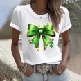 thumbnail image 5 of Elvqul Shirts T - à Manches Courtes pour Femmes T-Shirts de la Saint-Patrick T-Shirts Décontractés à Imprimé Col Rond Vacances Hauts Grande Taille pour Dames Mignons, 5 of 5