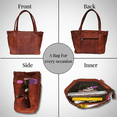 thumbnail image 2 of Madosh Sac à Bandoulière pour Femmes en Cuir Véritable Brun Cabas Sac à Main pour Dames Sac Cabas, 2 of 6