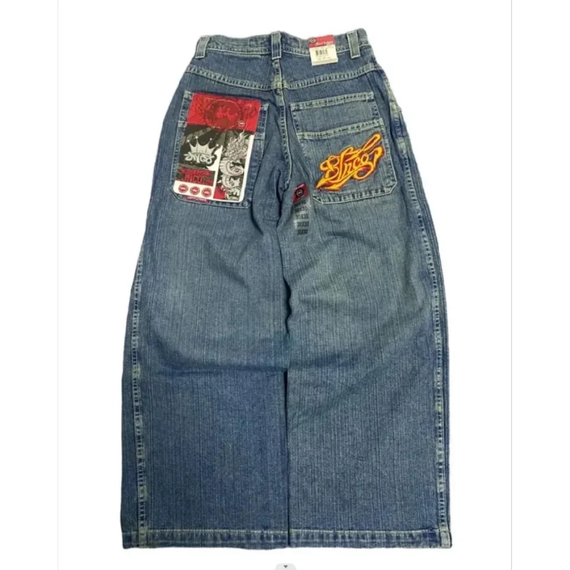 JNCO Y2K Baggy Jeans Men Women Retro streetwear Skateboard Printed