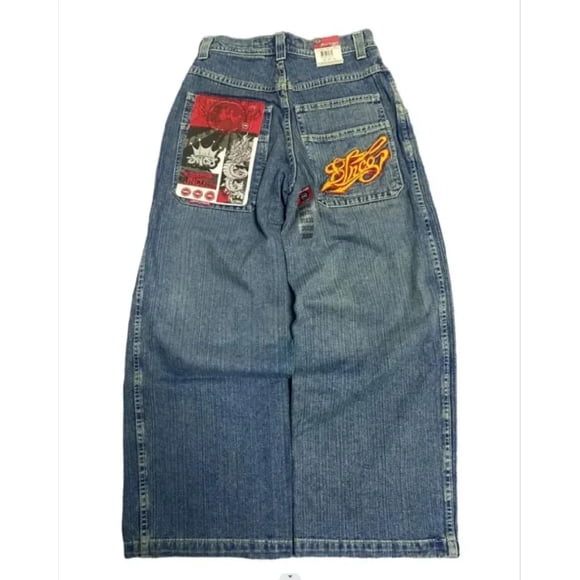 JNCO Y2K Baggy Jeans Men Women Retro streetwear Skateboard Printed High Waist Jeans Hip Hop Harajuku Casual Loose Wide Leg Pants BLD