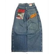JNCO Y2K Baggy Jeans Men Women Retro streetwear Skateboard Printed High Waist Jeans Hip Hop Harajuku Casual Loose Wide Leg Pants ZR