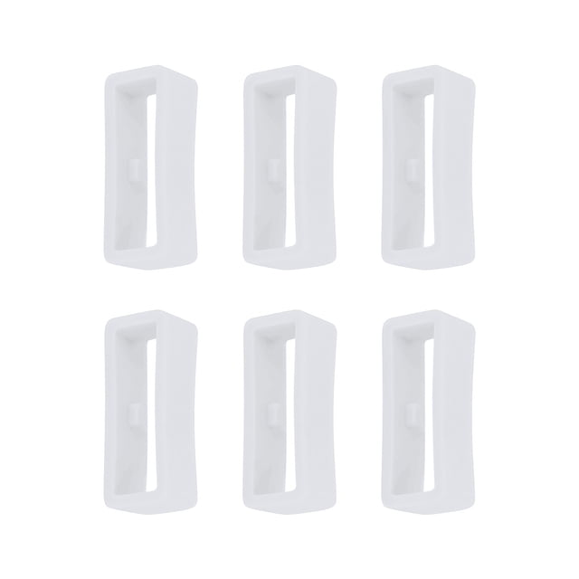 6PCS Watch Strap Loop Fastener Rings Rubber Watch Clasp 18mm