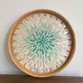 thumbnail image 1 of <p>Rattan Woven Serving Tray, Handcrafted Rattan Fruit Plate Shells Natural  For Coffee Table</p>, 1 of 2