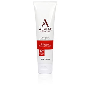 Alpha soin de la peau crème de renouvellement améliorée 12% Acide glycolique alpha-hydroxylique (AHA) | Réduit l'apparence des rides de lignes to Peau sèche 2 Oz