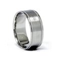 thumbnail image 2 of Platinum 8mm Brushed Comfort Fit Ring Mens Wedding Band, 2 of 2