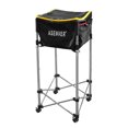 thumbnail image 1 of Stainless Steel Foldable Tennis Ball Hopper with Adjustable Height (76-95cm), 160-Ball Capacity, Portable Design with Casters & Dual-Zipper Opening for Easy Training - Black Nylon Sports Storage, 1 of 6