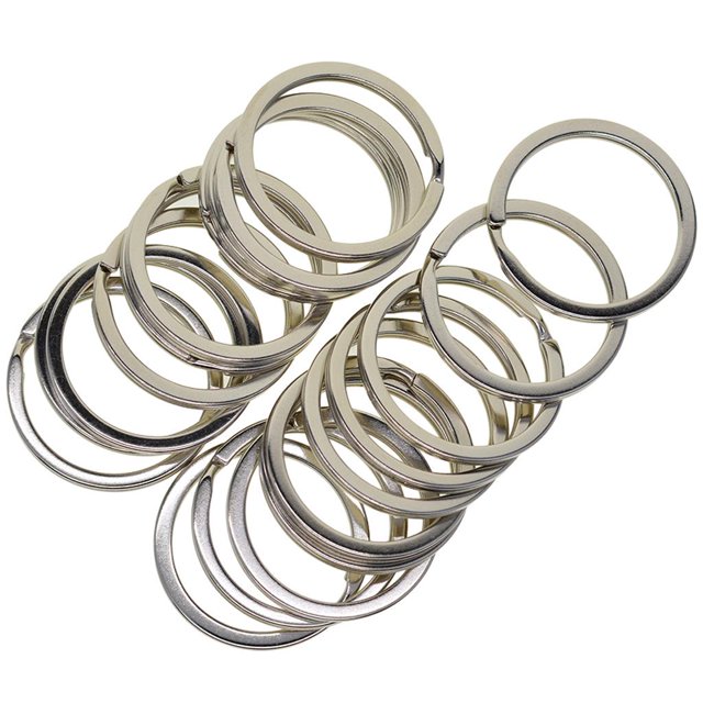 Abbracc Various Split Key Rings Keys Chain Bag Charms Clasp flat round circle clip 1 1