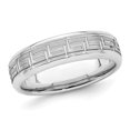 thumbnail image 1 of Mens Greek Key 6mm Sterling Silver Brushed Wedding Band Ring, 1 of 4