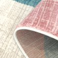 thumbnail image 3 of Ladole Rugs Blue Pink Turquoise Indoor Modern Area Rug Mat Carpet Runner for Living Bed room Entry way Patio Small Medium Large Non Slip Skid Size 3x5. 4x6 5 x 8 7 x 10, 9 by 12 11 feet ft, 3 of 4