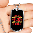 thumbnail image 2 of Being This Cute Must Be So Freaking Ruff Plain Red Necklace Stainless Steel or 18k Gold Dog Tag 24" Chain, 2 of 8
