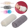 thumbnail image 3 of Coofit 2 Pcs Emmaillotage pour Bébé Mode Coton Extensible Accessoire Photo pour Bébé avec 3 Bandeaux, 3 of 10