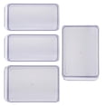 thumbnail image 4 of Mainstays Lot de 4 Bacs de Rangement pour Réfrigérateur, Bacs Empilables en Plastique Transparent pour l'Organisation des Étagères ou du Panier du Réfrigérateur, 4 of 7